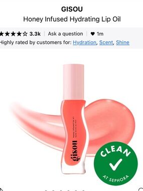 GISOU Honey Infused Hydrating Lip Oil